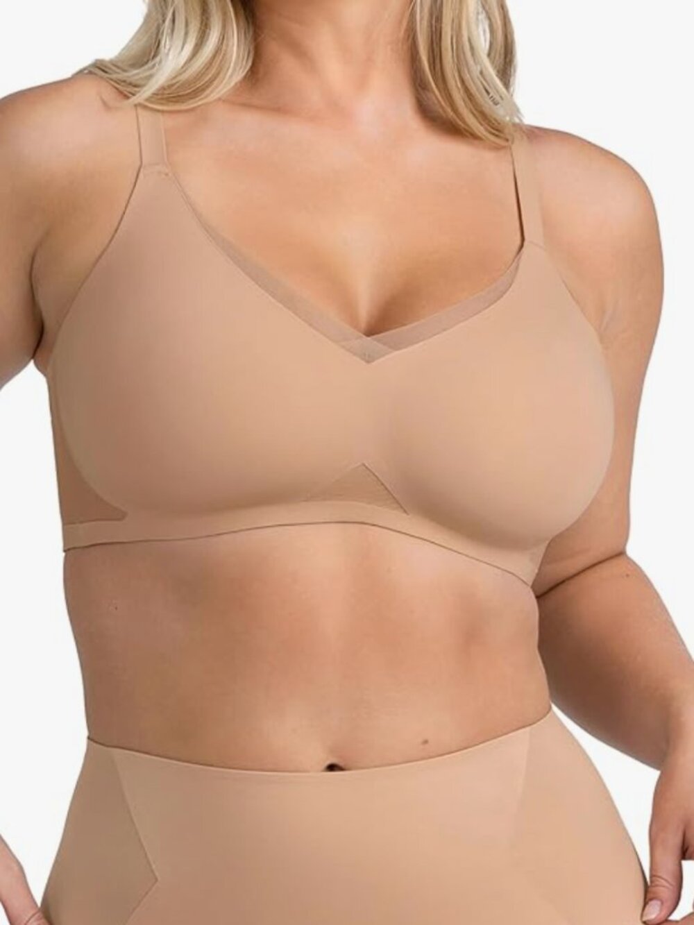 XL (38D-E) 38D, 38E HONEYLOVE Crossover Wireless Bra - No Underwire